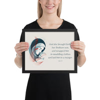 Luke 2:7 Framed Poster