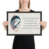 Luke 2:7 Framed Poster