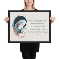 Luke 2:7 Framed Poster