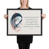 Luke 2:7 Framed Poster