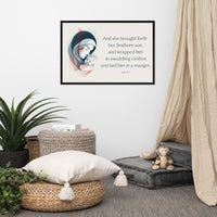 Luke 2:7 Framed Poster