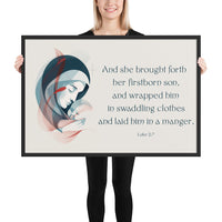 Luke 2:7 Framed Poster
