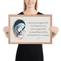 Luke 2:7 Framed Poster