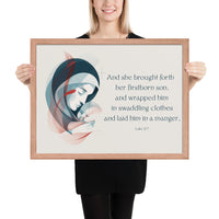 Luke 2:7 Framed Poster