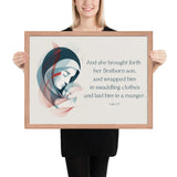 Luke 2:7 Framed Poster