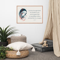 Luke 2:7 Framed Poster