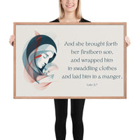 Luke 2:7 Framed Poster