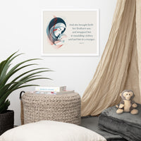 Luke 2:7 Framed Poster