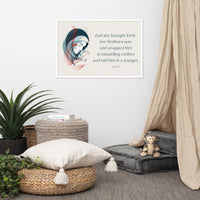 Luke 2:7 Framed Poster