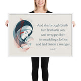 Luke 2:7 Framed Poster