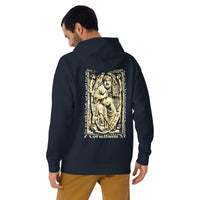 Man Wearing A Navy Live By Faith Not By Sight Hoodie
