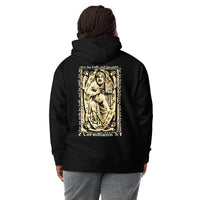 Woman Wearing A Black Live By Faith Not By Sight Hoodie