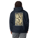 Woman Wearing A Navy Live By Faith Not By Sight Hoodie