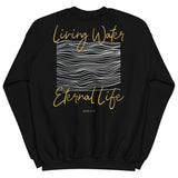 Living Water Eternal Life Sweatshirt  In Black