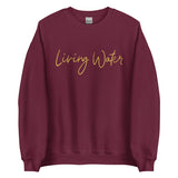 Front View Of A Maroon Living Water Eternal Life Sweatshirt 