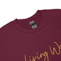 Close Up Of A Maroon Living Water Eternal Life Sweatshirt 
