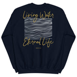 Living Water Eternal Life Sweatshirt In Navy