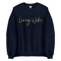 Front View Of A Living Water Eternal Life Sweatshirt In Navy