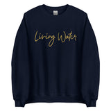 Front View Of A Living Water Eternal Life Sweatshirt In Navy