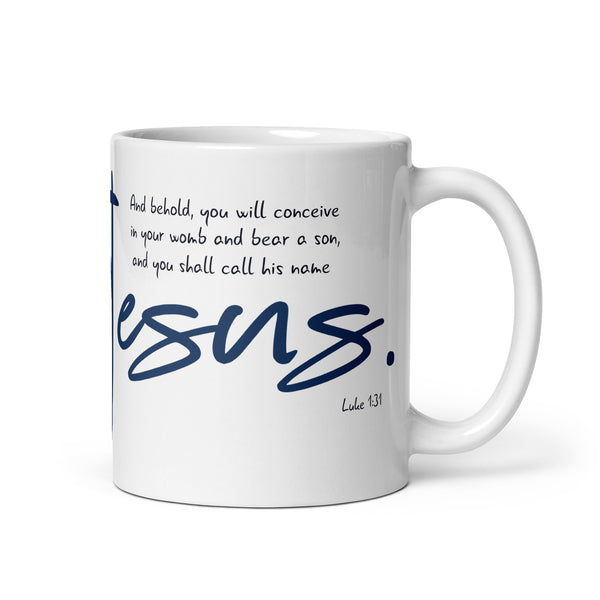 Luke 1:31 White Mug