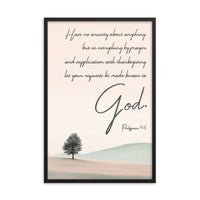 Philippians 4:6 Framed Poster