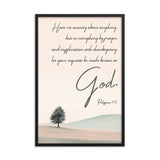 Philippians 4:6 Framed Poster