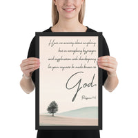 Philippians 4:6 Framed Poster