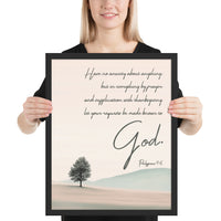Philippians 4:6 Framed Poster