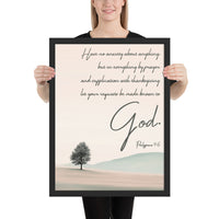Philippians 4:6 Framed Poster