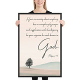 Philippians 4:6 Framed Poster