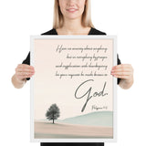 Philippians 4:6 Framed Poster