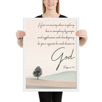 Philippians 4:6 Framed Poster