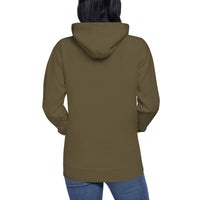 Back View Of A Woman Wearing A Green Peace Hoodie