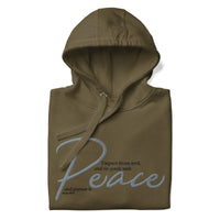 Green Peace Hoodie Close Up