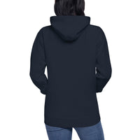 Back View Of A Woman Wearing A Peace Hoodie