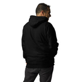 Back View Of A Man Wearing A Black Pray Hoodie