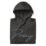 Grey Pray Hoodie Close Up