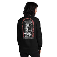 Woman Wearing A Black Saint Michael Sweatshirt 