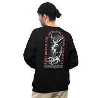 Man Wearing A Black Saint Michael Sweatshirt 