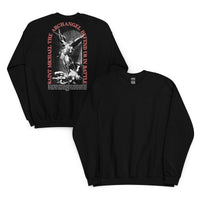 Back and Front View Of A Black Saint Michael Sweatshirt 