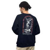 Man Wearing A Saint Michael Sweatshirt In Navy