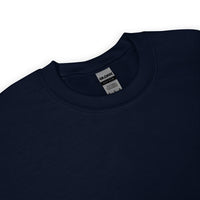 Close Up Of A Navy Saint Michael Sweatshirt 