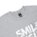 Close Up Of A Sport Grey Smile Jesus Loves You Sweatshirt