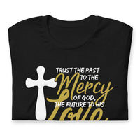 Front View Of A Black St. Augustine Of Hippo Shirt