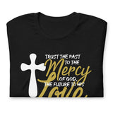 Front View Of A Black St. Augustine Of Hippo Shirt