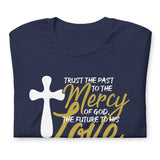 Front View Of A Navy St. Augustine Of Hippo Shirt