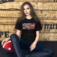Woman Wearing A Black St. Augustine Tee