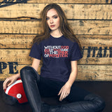 Woman Wearing A St. Augustine Tee In Navy