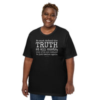 Woman Wearing A Black St. Pope John Paul II T-shirt 