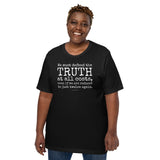 Woman Wearing A Black St. Pope John Paul II T-shirt 